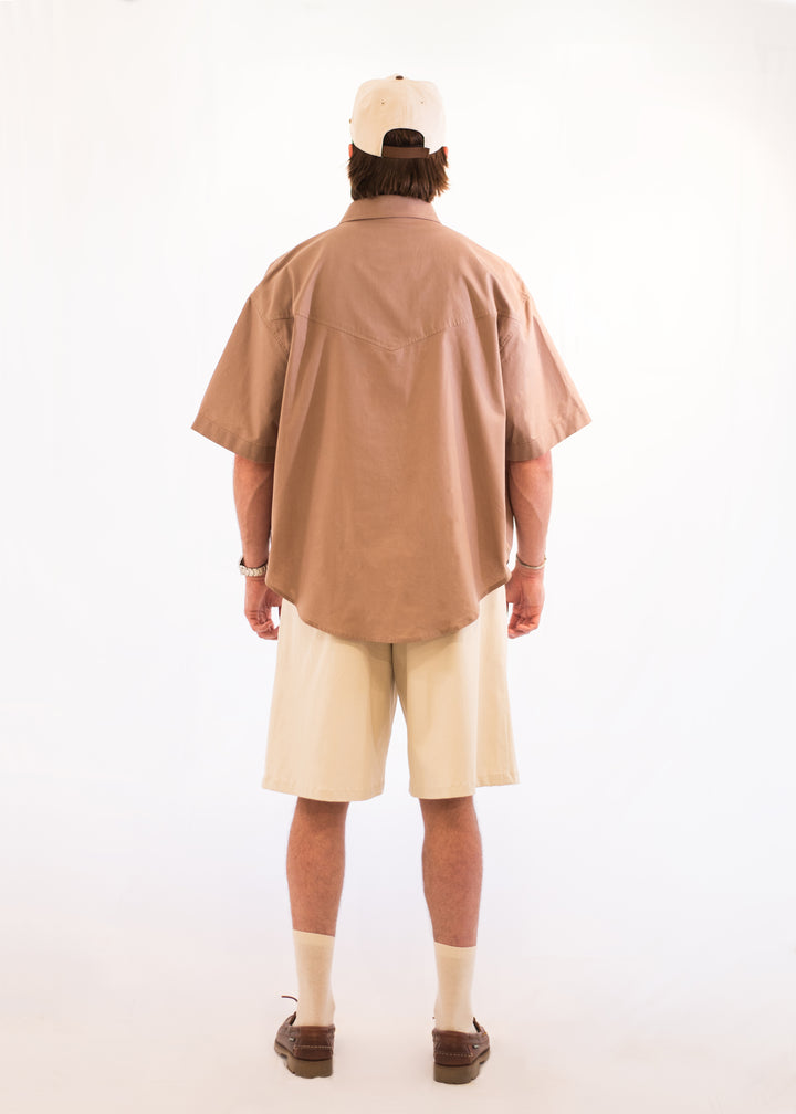 Chemise manches courtes en popeline