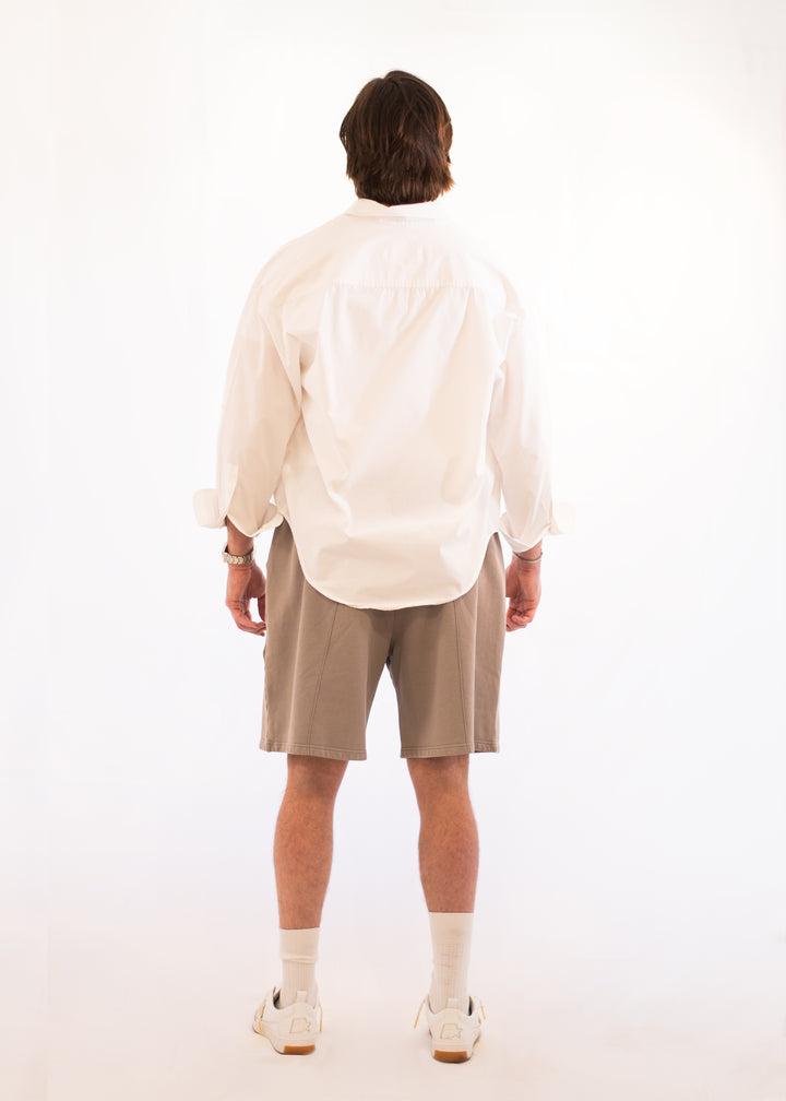 Short en coton gris