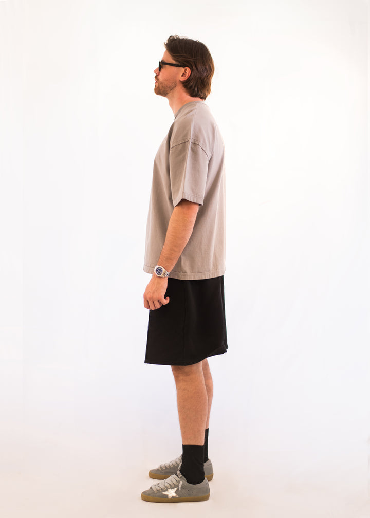 Short en coton noir