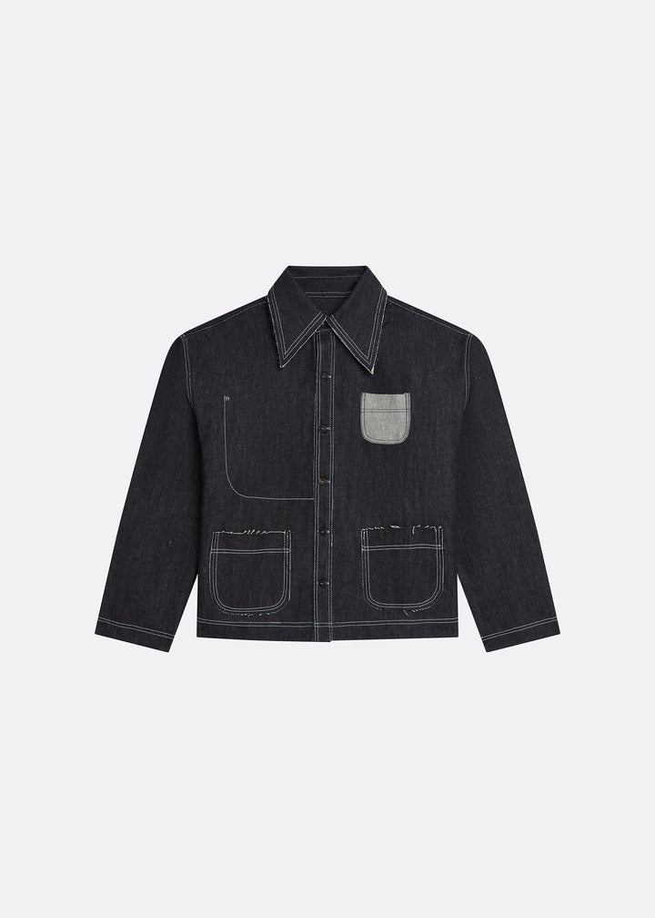 Veste en denim brut
